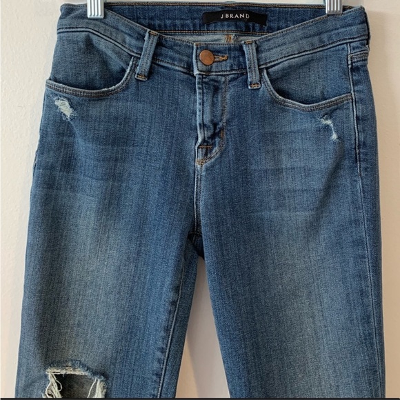 J Brand Cropped Distressed Jeans in Fury - size 29 - Picture 3 of 9